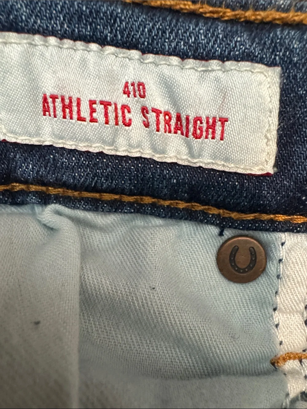 Lucky Brand Men's Dark Blue Athletic Straight Jeans 30x30